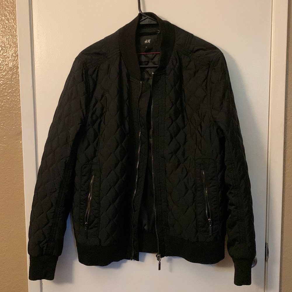 Black bomber jacket